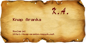 Knap Aranka névjegykártya
